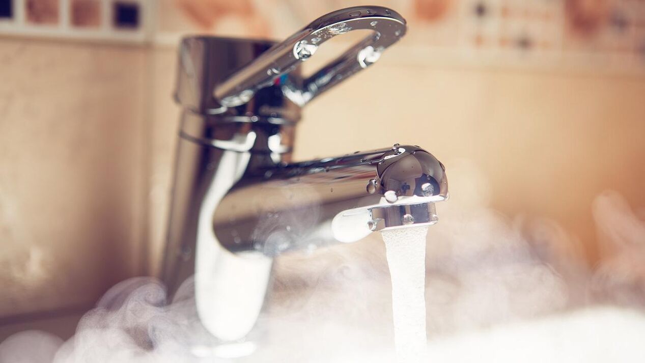 hot water faucet for steaming the penis before enlarging it with soda