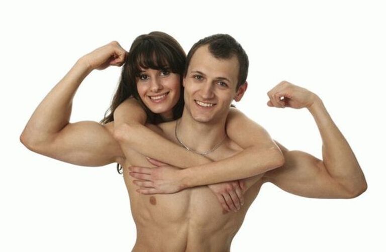 strong woman and man enlarged penis